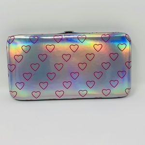 Metallic Clutch with Hearts by Claire’s